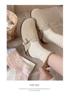 Korean style speckled yarn women socks autumn winter new fashion cute lace mid tube socks.