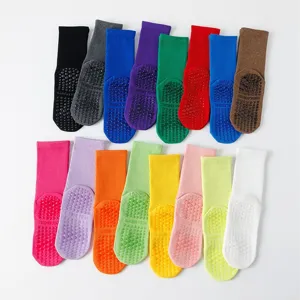 Damen Rutschfeste Yoga Socken Pilates Fitness Mittelwaden Socken Schweißabsorbierend Sport Baumwollmischung Socken Für Fitnessstudio