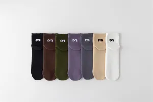 Herren Baumwolle Freizeit Sport Socken mit Stickerei Buchstabe, Mehrfarbig Set