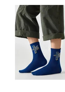 Herren Mittelsocke Sport atmungsaktive Baumwolle Trend Basketball Socken fuer Alltag