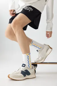 Stijlvolle heren sportsokken met ademend mesh en trendy zigzagpatroon voor comfort.