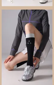 Calcetines de compresión para pantorrilla mujer deporte correr fitness bádminton altos