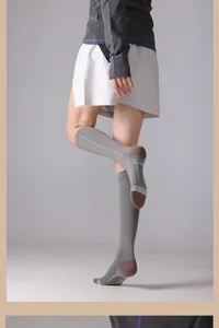 Calcetines de compresión para pantorrillas, fitness correr rayas altos calcetines.