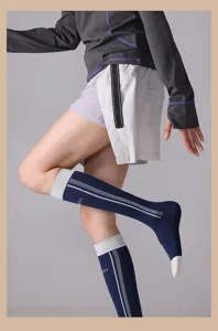 Calcetines deportivos de compresión para pantorrilla fitness running entrenamiento largos