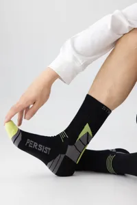 Calcetines deportivos para hombre color block de algodón transpirable running caña media