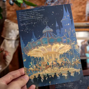 Détail de puzzle de nuit carrousel, puzzle de château de conte de fées, cadeau chaleureux.