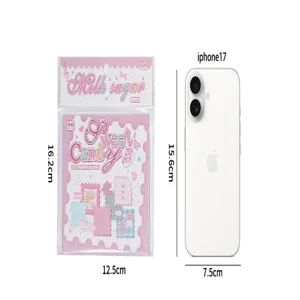 Conjunto de libro de pegatinas tierno Yuxian, patrón de caramelo para diario.