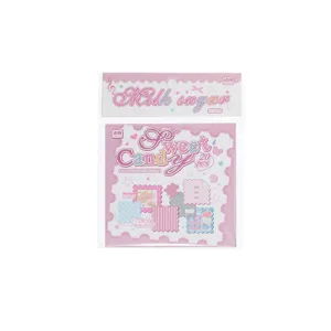 Libro de pegatinas decorativas Yuxian 20 pcs lindo patron de tela de caramelo papel de fondo