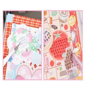 Retro creatieve DIY kleefnotities dagboek stickerboek voor scrapbooking en handboek decor.
