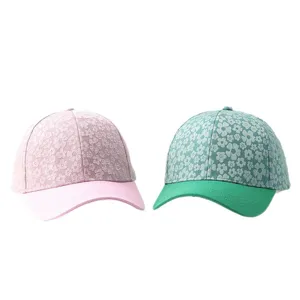Floral baseball cap for women, stylish sun protection curved brim hat for outdoor daily wear.