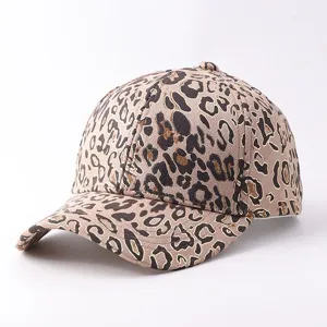 Cappellino Da Baseball Alla Moda Con Stampa Leopardata Bronzata E Visiera Curva Regolabile Protezione Solare Trucker Hat Donna Uomo