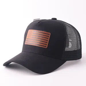 Suède Amerikaanse Vlag Mesh Trucker Pet Ademend Verstelbaar Outdoor Honkbalpet Voor Dames Heren Retro Zonnehoed