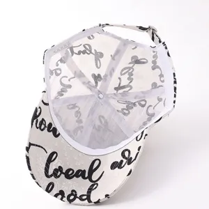 Graffiti print baseball cap detail, adjustable strap, breathable mesh lining inside.