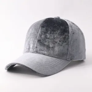 Berretto da Baseball in Velluto Vintage per Uomo Donna Inverno Caldo Tinta Unita Regolabile Hip Hop Moda Cappello Papà