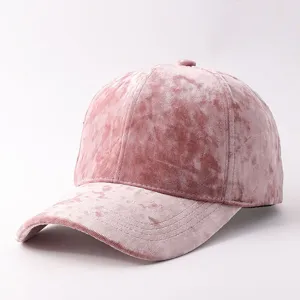 Cappello da baseball in velluto rosa donna inverno caldo elegante unito dettaglio