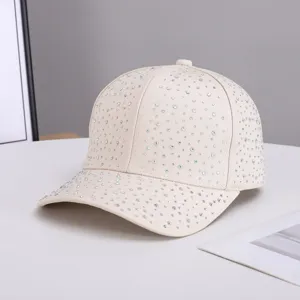 Womens sparkling rhinestone baseball cap fashion bling bling ducktongue hat casual outdoor sun hat