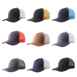 Gorra Trucker Unisex Casual Gorra de Béisbol de Malla Transpirable Sombrero de Sol Ajustable con Bloques de Color