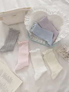 Detailansicht Damen japanische Rüben Mesh Baumwolle Socken atmungsaktive dünne Stacking Socken