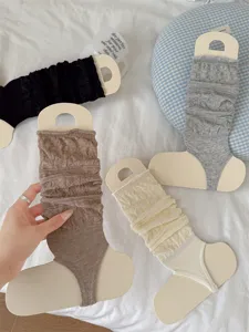 Hollow mesh ballet style stirrup leg warmers summer thin solid color slouch socks