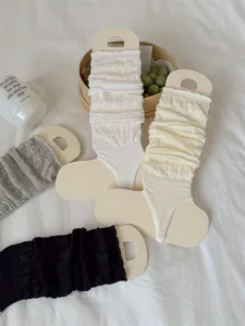 Hollow mesh ballet style stirrup socks women summer thin leg warmers solid color casual