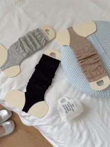 Knit ballet stirrup leg warmers women summer thin long socks solid color stacking socks