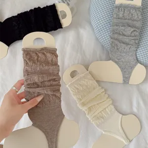 Women hollow mesh ballet stirrup leg warmers summer thin solid stack long socks main view