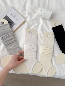 Ballet stirrup leg warmers summer thin solid color slim fit long socks breathable stacked.