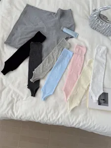 Summer thin ballet stirrup socks solid color breathable long leg warmers for women.