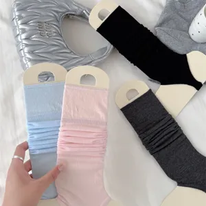Ballet style stirrup leg warmers summer thin long socks solid color stackable hosiery