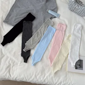 Ballet stirrup leg warmers for women, summer thin solid color casual calf high socks stylish.
