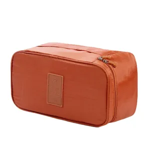 Portable travel bra organizer bag multifunctional toiletry storage bag for daily use orange