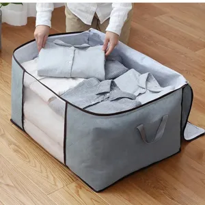 Große graue Steppdecken Aufbewahrungstasche Kleider Organizer Haushalts Umzug Taschen Behälter