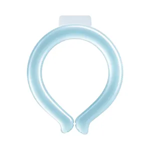 Anneau de cou rafraîchissant bleu clair pour soulagement thermique en extérieur