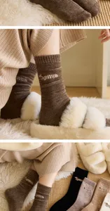 Calcetines térmicos de invierno gruesos para mujer calcetines suaves y acogedores para el hogar
