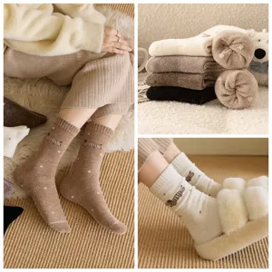 Calcetines térmicos de felpa para mujer invierno gruesos muy calientes suaves casa