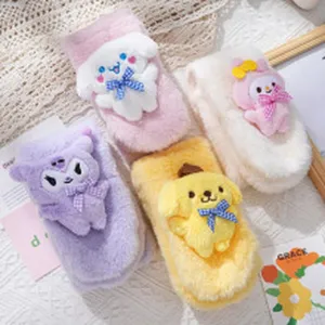 Kids plush winter scarf cute cartoon animal warm thick neck warmer soft plush muffler