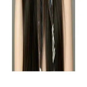 Dark brown hair extension wig piece straight hair strand fashion accessory for women daily wear