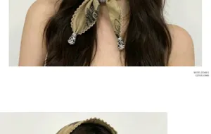 Vintage lace beaded multifuntional triangular scarf, breathable summer hair band and shawl.