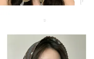 Vintage floral crochet triangle headscarf for women summer breathable ethnic boho hair wrap