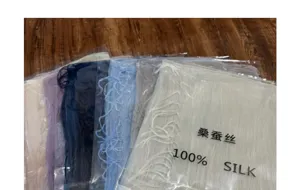 100% mulberry silk long scarf women luxury style tassel shawl soft lightweight neckerchief