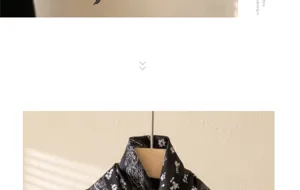 Retro floral small silk scarf, elegant black and white paisley neckerchief accessory.