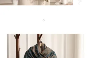 Detailed view of women vintage paisley jacquard long tassel shawl autumn winter warm scarf