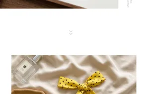 Yellow polka dot long silk scarf, elegant hair band and neckerchief for stylish daily wear.