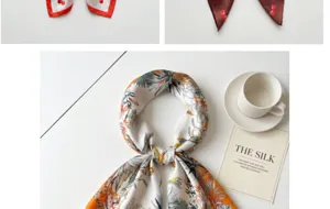 Silk scarf women 70 square scarf summer floral print versatile fashion elegant neckerchief