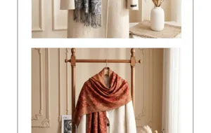 Women vintage paisley jacquard long scarf autumn winter warm tassel shawl wrap
