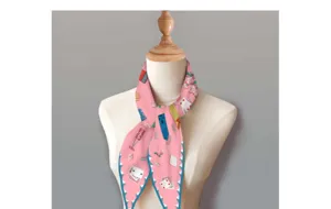 Women diamond silk scarf pink twill neck scarf vintage playing cards print chic fashion accessory