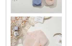 Echarpe croisee fourrure synthetique douce enfants hiver chaud tour de cou bebe peluche
