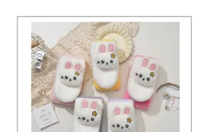 Kids plush cross scarf winter warm cartoon cute fluffy rabbit neck warmer cute accessories