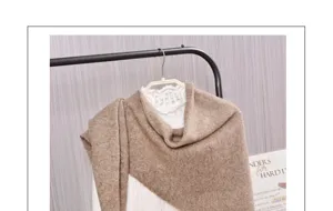 Donna spessa lana lavorata a maglia scialle autunno inverno caldo sciarpa triangolare