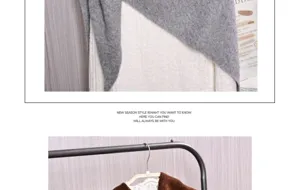 Donna inverno lavorato a maglia lana scialle mantella spessa calda sciarpa triangolare